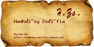 Hadházy Zsófia névjegykártya