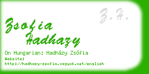 zsofia hadhazy business card